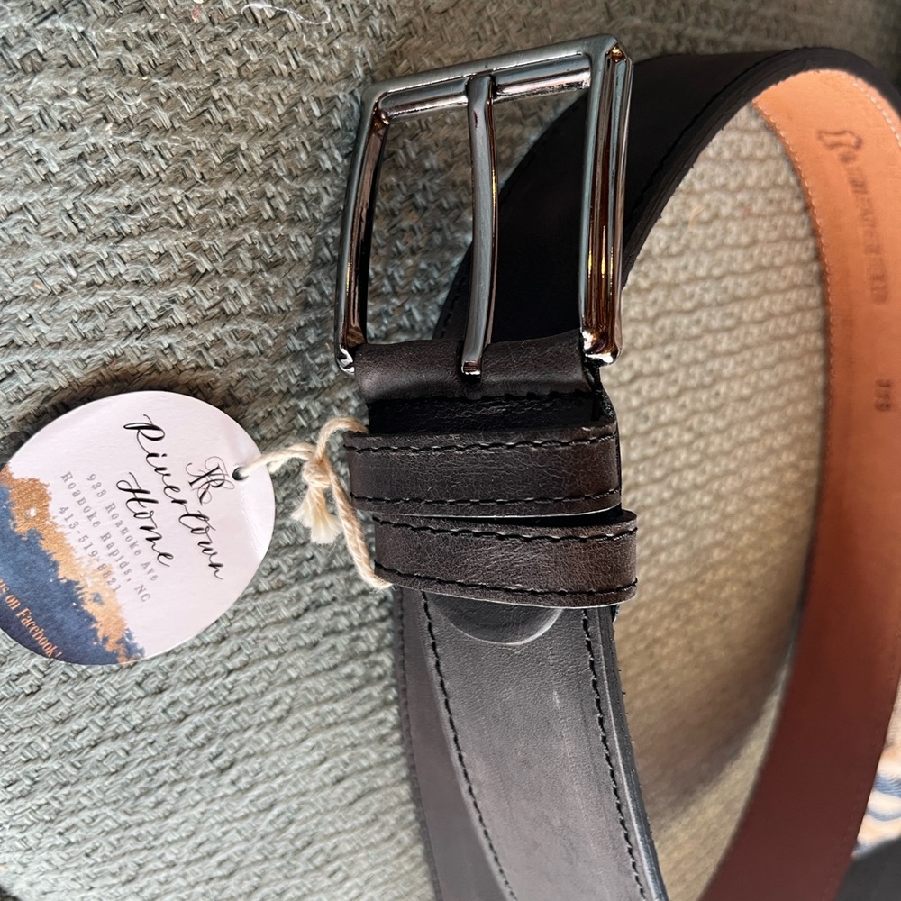 Black Leather Belt by Unknown Brand